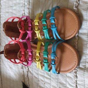 FabKids Rainbow Sandals - Girls Size 11